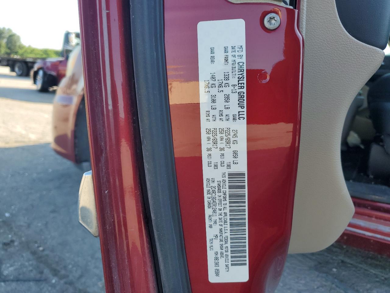 2014 Chrysler Town & Country Touring VIN: 2C4RC1BG4ER124011 Lot: 60441604