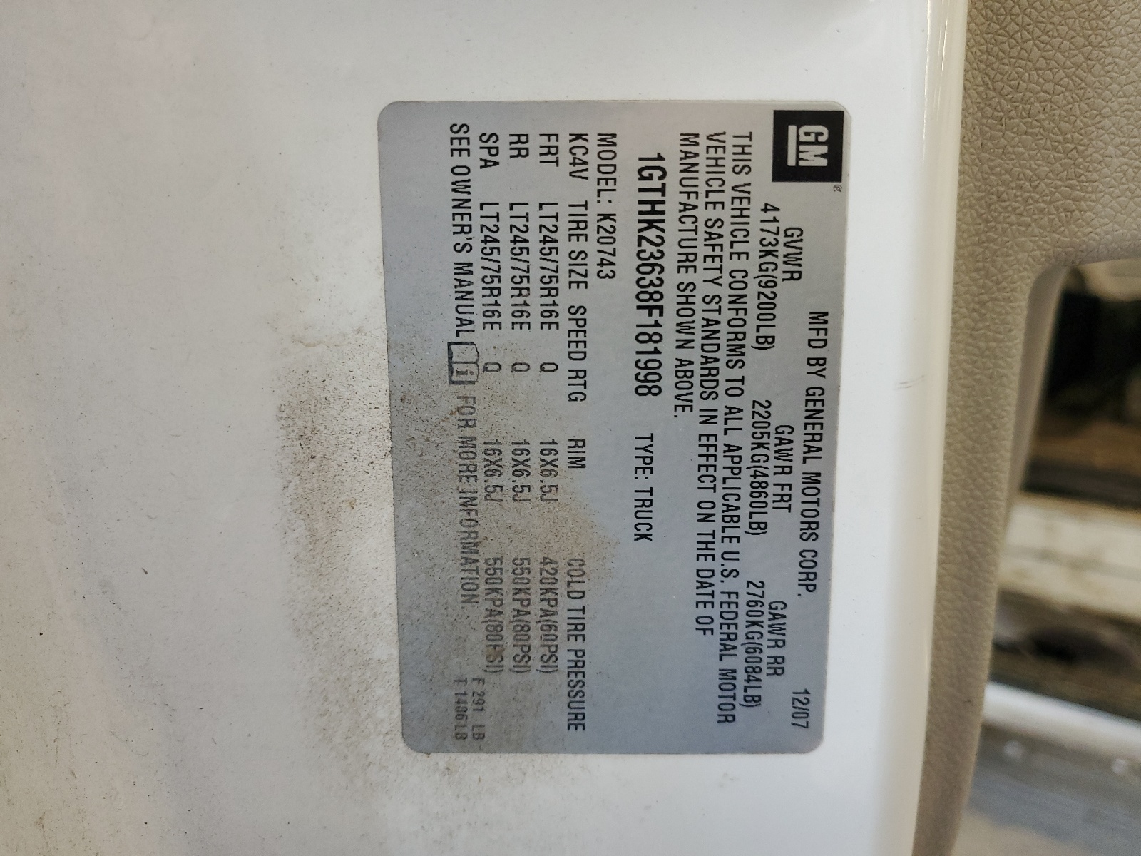1GTHK23638F181998 2008 GMC Sierra K2500 Heavy Duty