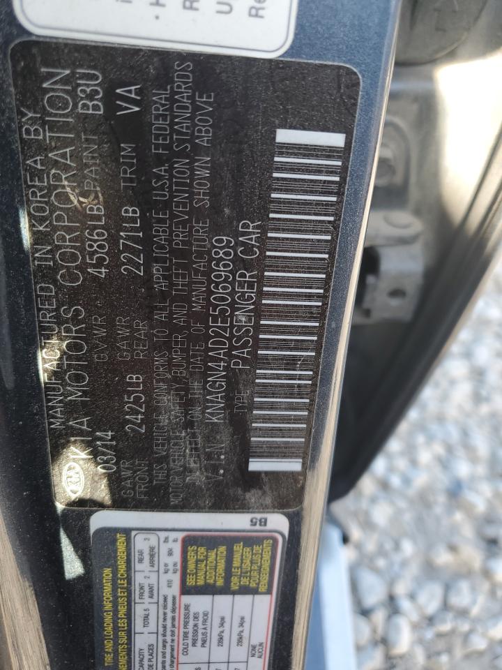 KNAGN4AD2E5069689 2014 Kia Optima Hybrid