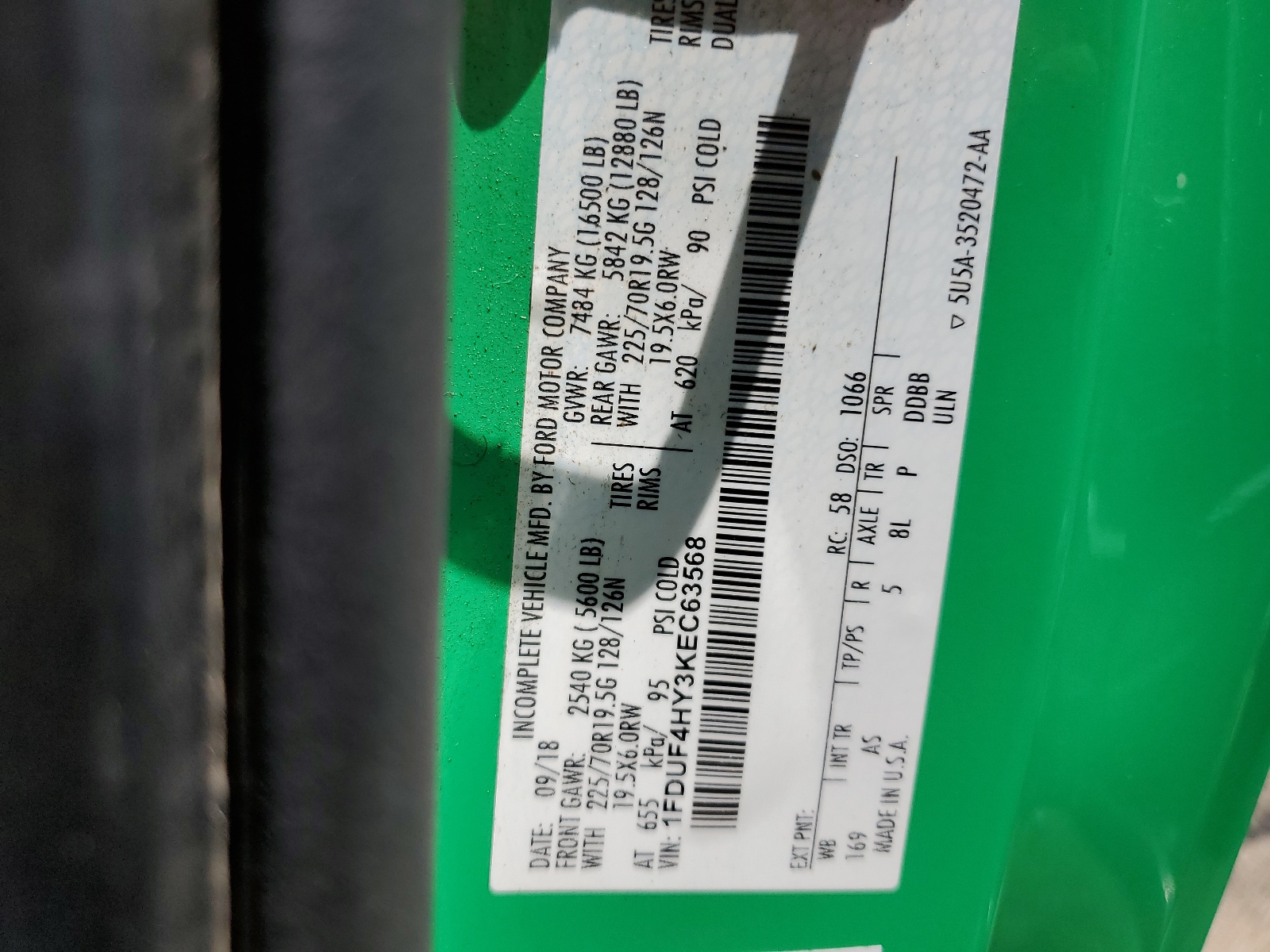 1FDUF4HY3KEC63568 2019 Ford F450 Super Duty