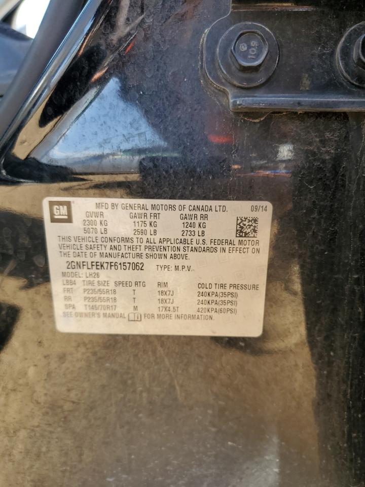 2015 Chevrolet Equinox Lt VIN: 2GNFLFEK7F6157062 Lot: 59993684