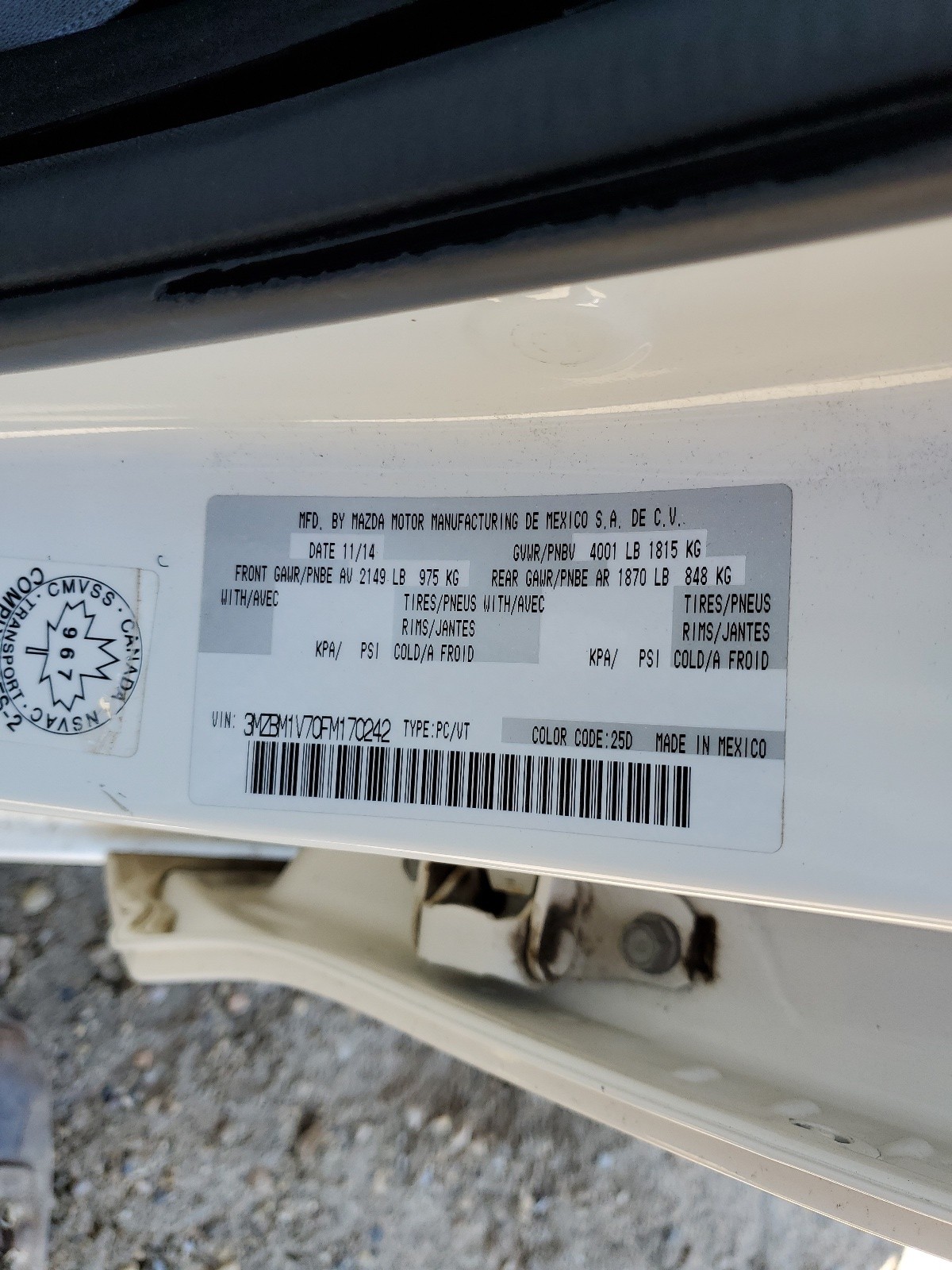 3MZBM1V70FM170242 2015 Mazda 3 Touring