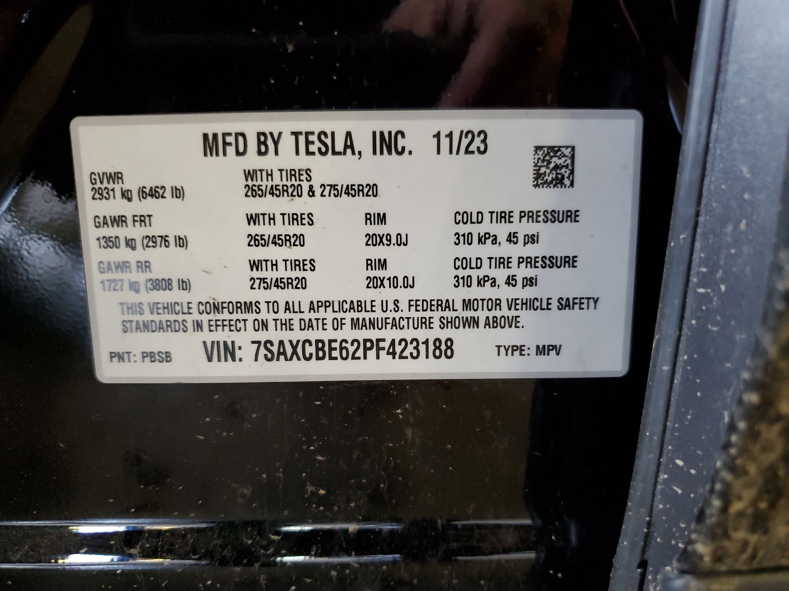 7SAXCBE62PF423188 2023 Tesla Model X