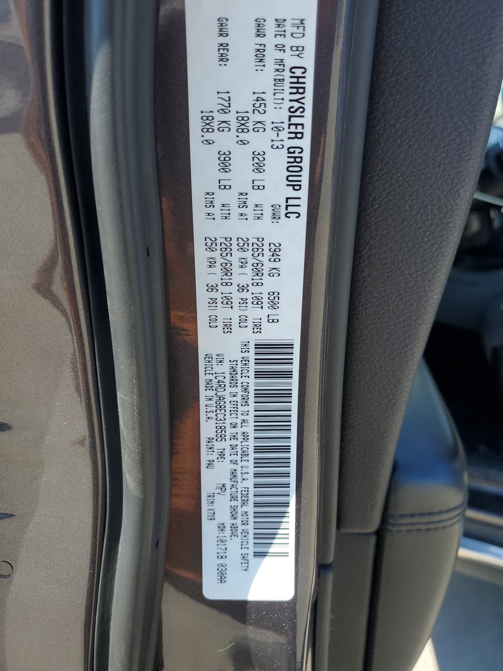 1C4RDJAG8EC318595 2014 Dodge Durango Sxt