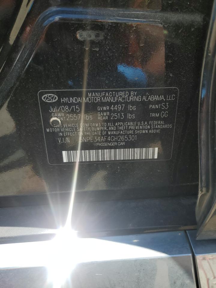 2016 Hyundai Sonata Sport VIN: 5NPE34AF4GH265301 Lot: 61051354