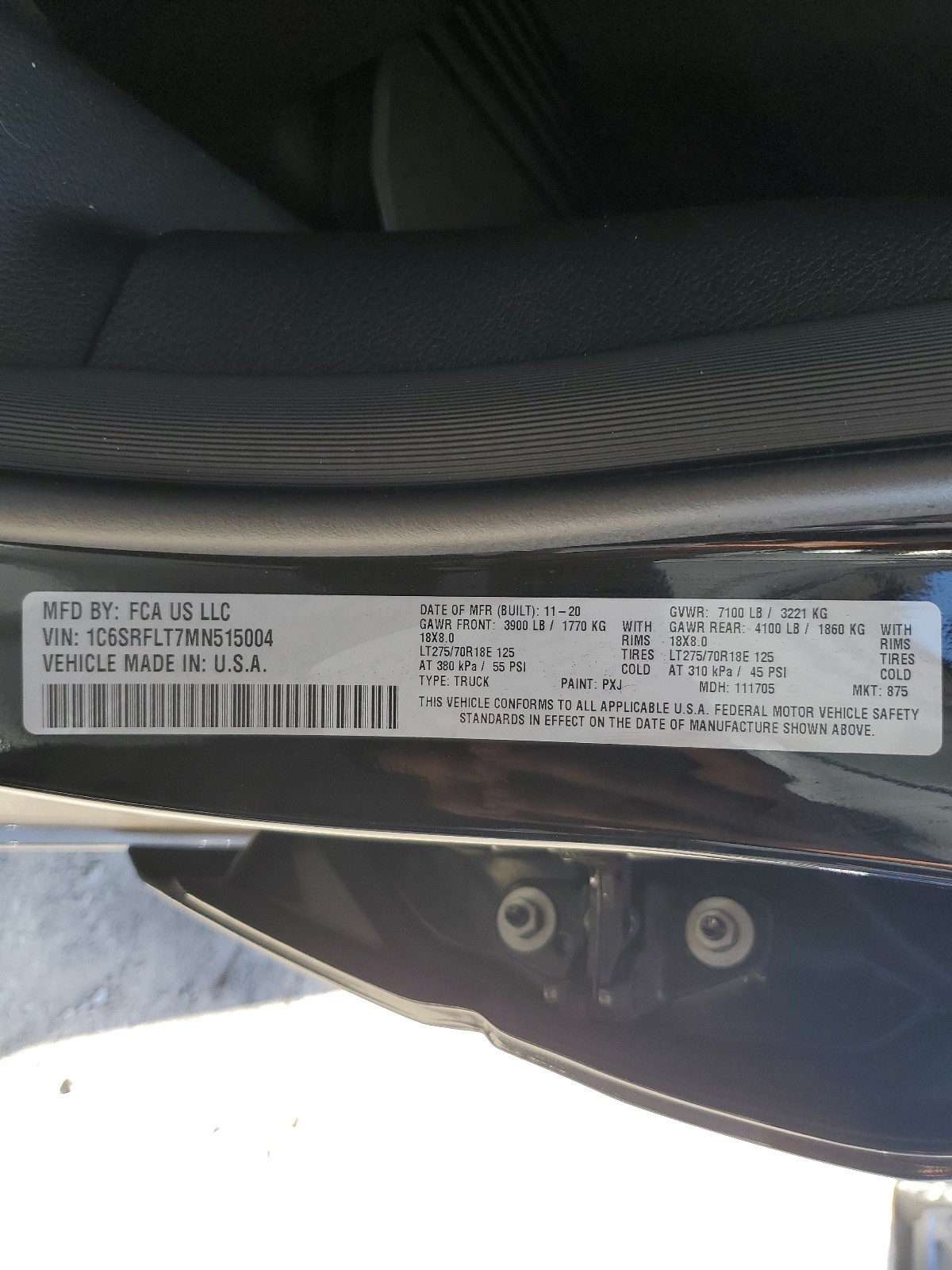 1C6SRFLT7MN515004 2021 Ram 1500 Rebel