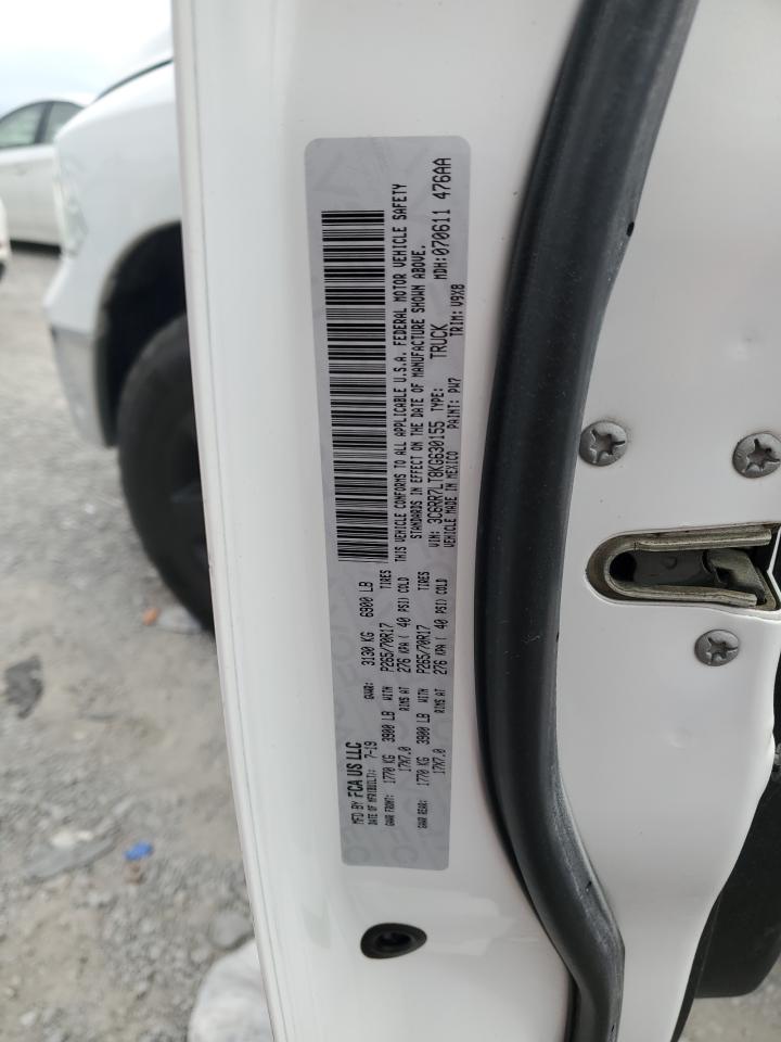 2019 Ram 1500 Classic Slt VIN: 3C6RR7LT8KG630155 Lot: 58099194