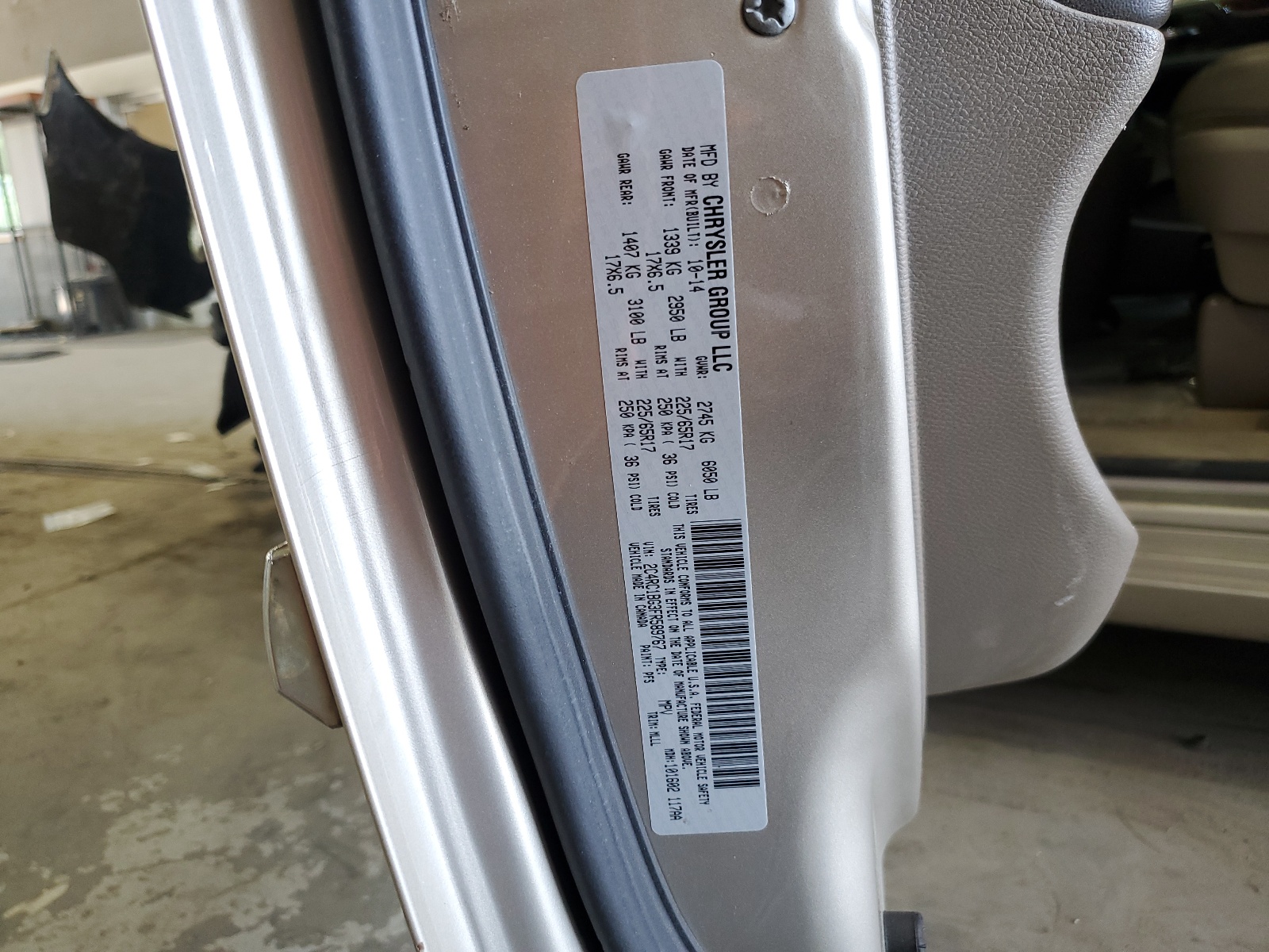 2C4RC1BG3FR589767 2015 Chrysler Town & Country Touring