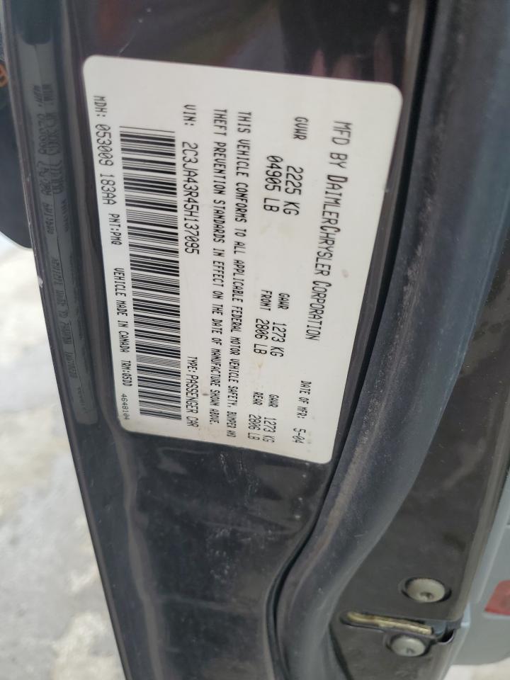 2005 Chrysler 300 VIN: 2C3JA43R45H137095 Lot: 60229124