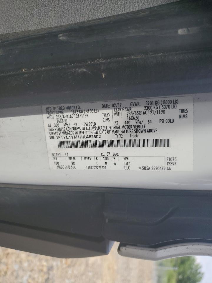 2017 Ford Transit T-150 VIN: 1FTYE1YM1HKA82502 Lot: 59667594