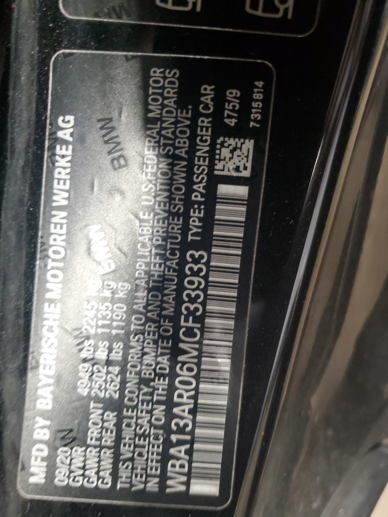 WBA13AR06MCF33933 2021 BMW M440Xi