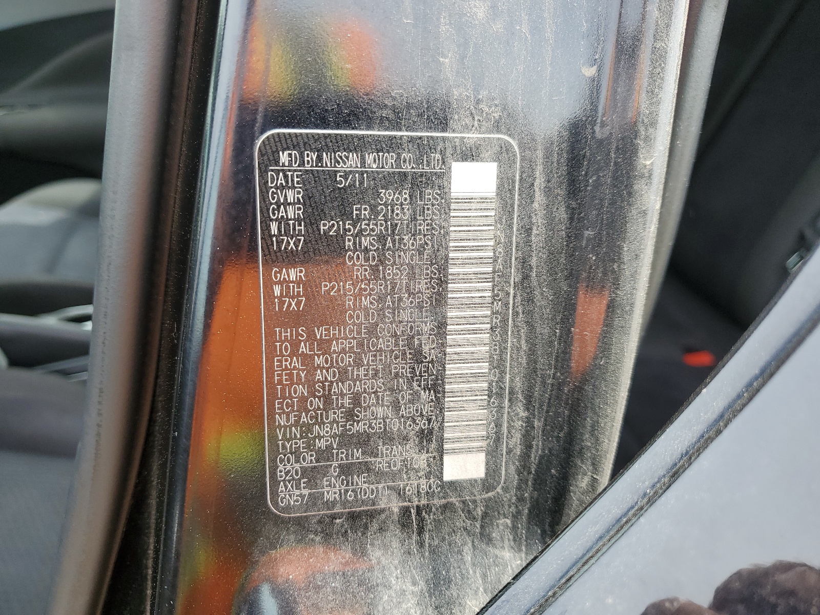 JN8AF5MR3BT016367 2011 Nissan Juke S