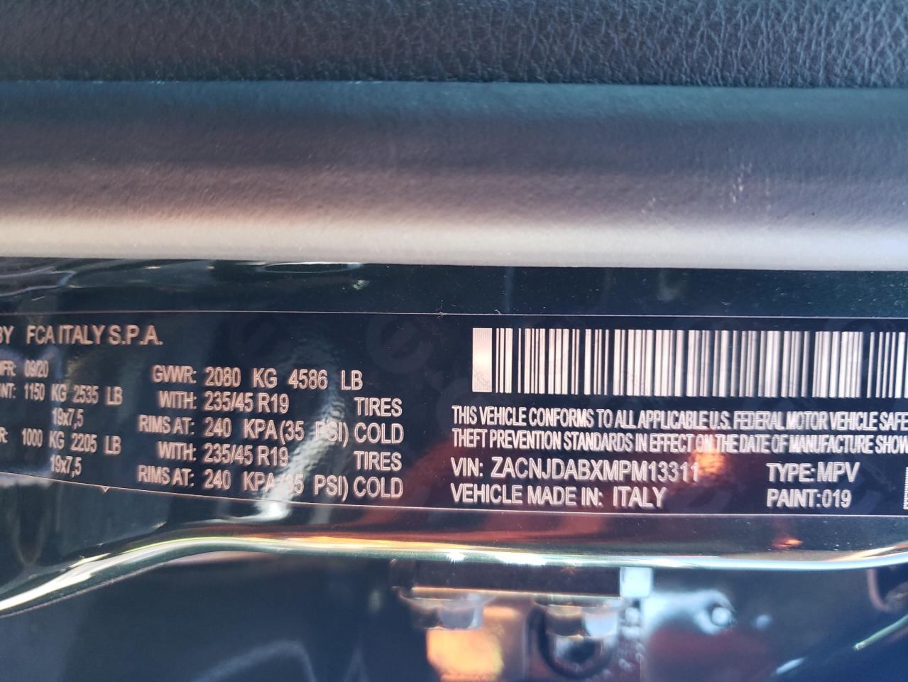 2021 Jeep Renegade Sport VIN: ZACNJDABXMPM13311 Lot: 57481074