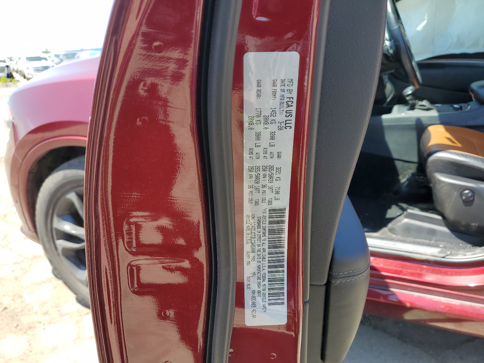 1C4SDJCT2LC345008 2020 Dodge Durango R/T