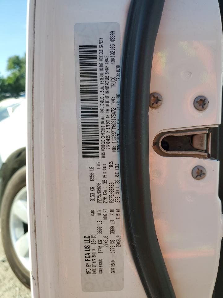 2016 Ram 1500 Slt VIN: 1C6RR7TM0GS175472 Lot: 59691194