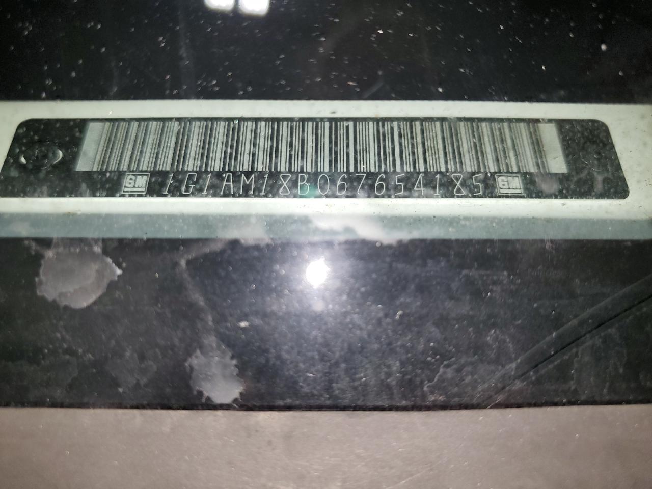 2006 Chevrolet Cobalt Ss VIN: 1G1AM18B067654185 Lot: 57338164