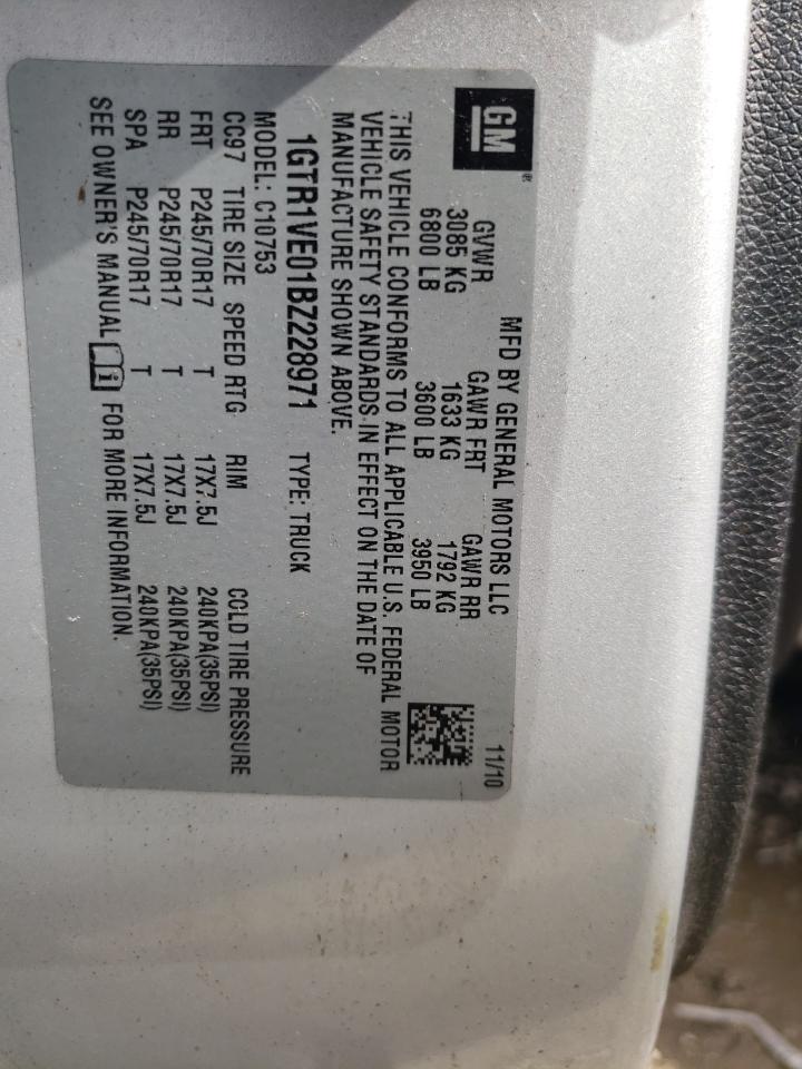 2011 GMC Sierra C1500 Sle VIN: 1GTR1VE01BZ228971 Lot: 59714944