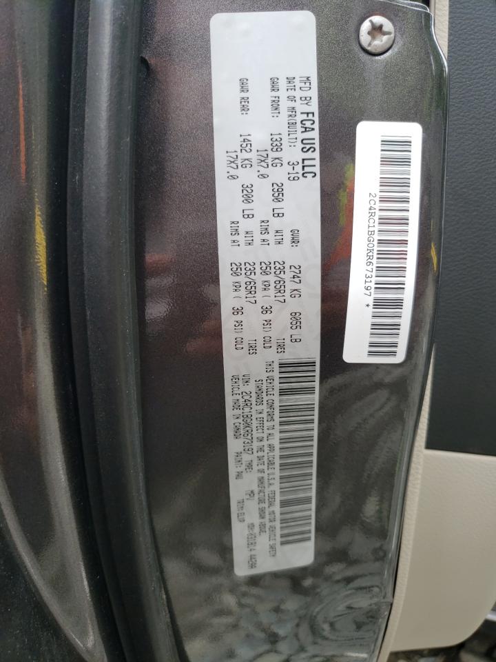 2019 Chrysler Pacifica Touring L VIN: 2C4RC1BG0KR673197 Lot: 57735954