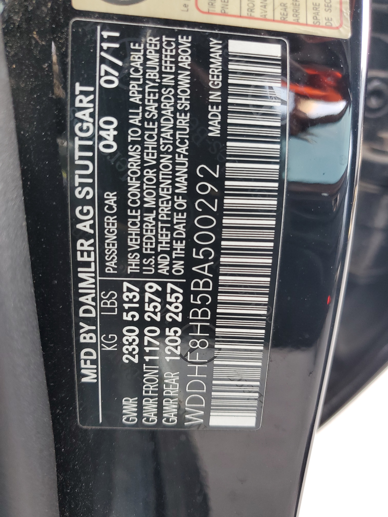 WDDHF8HB5BA500292 2011 Mercedes-Benz E 350 4Matic