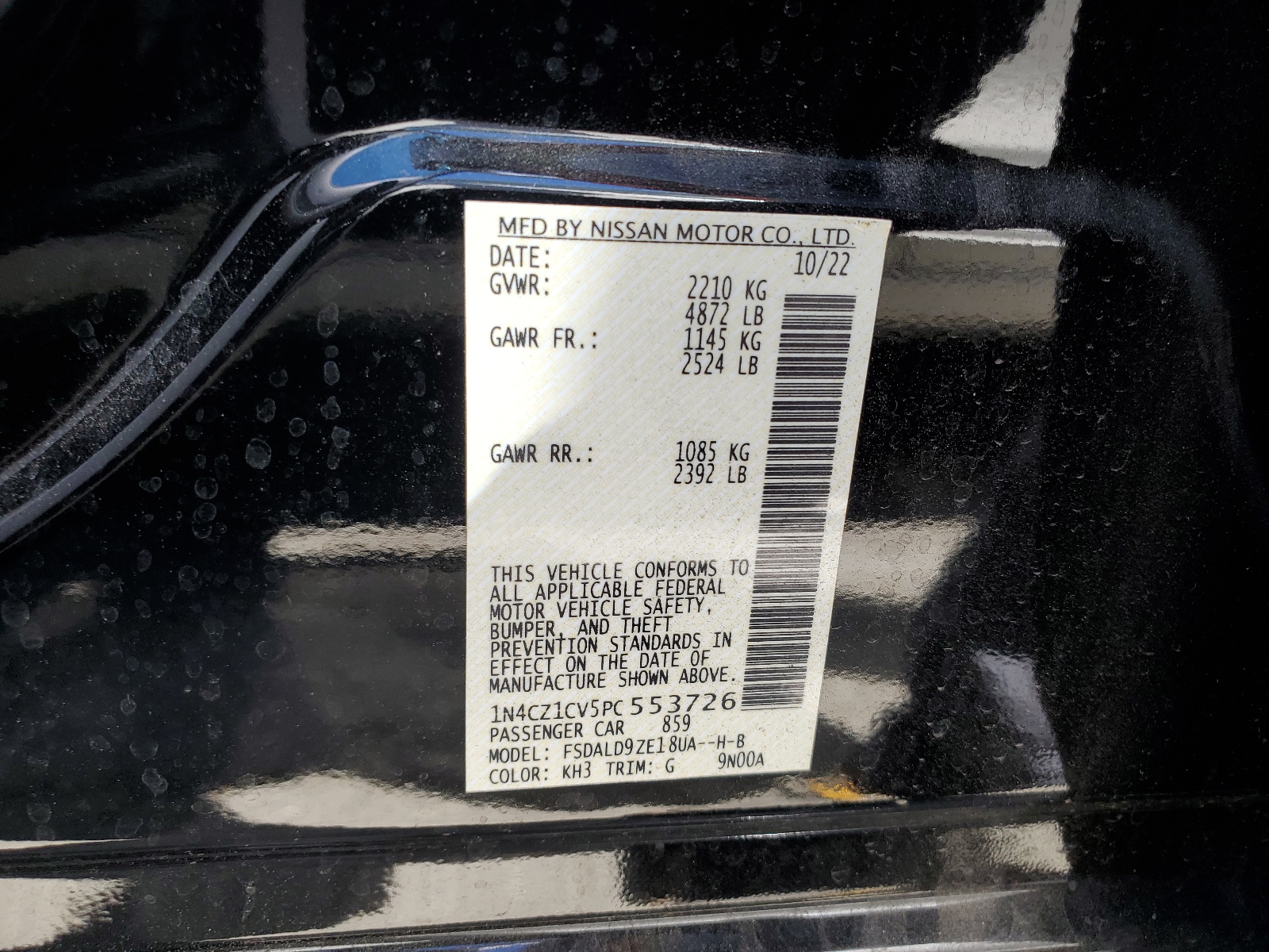 1N4CZ1CV5PC553726 2023 Nissan Leaf Sv Plus