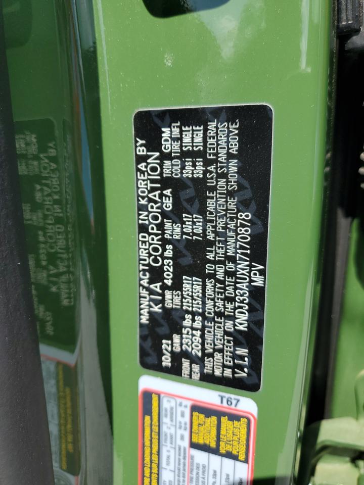 2022 Kia Soul Ex VIN: KNDJ33AUXN7170878 Lot: 59927994