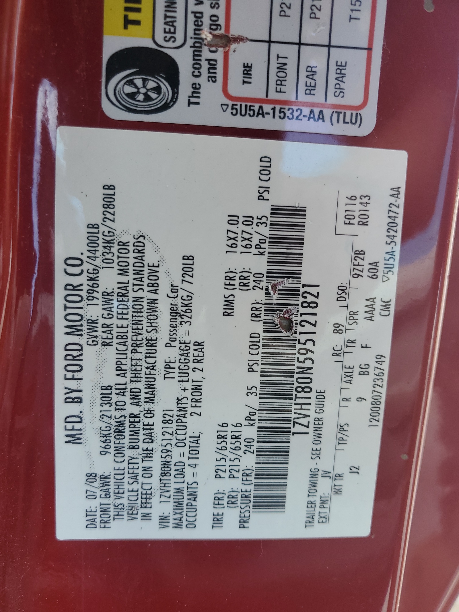 1ZVHT80N595121821 2009 Ford Mustang