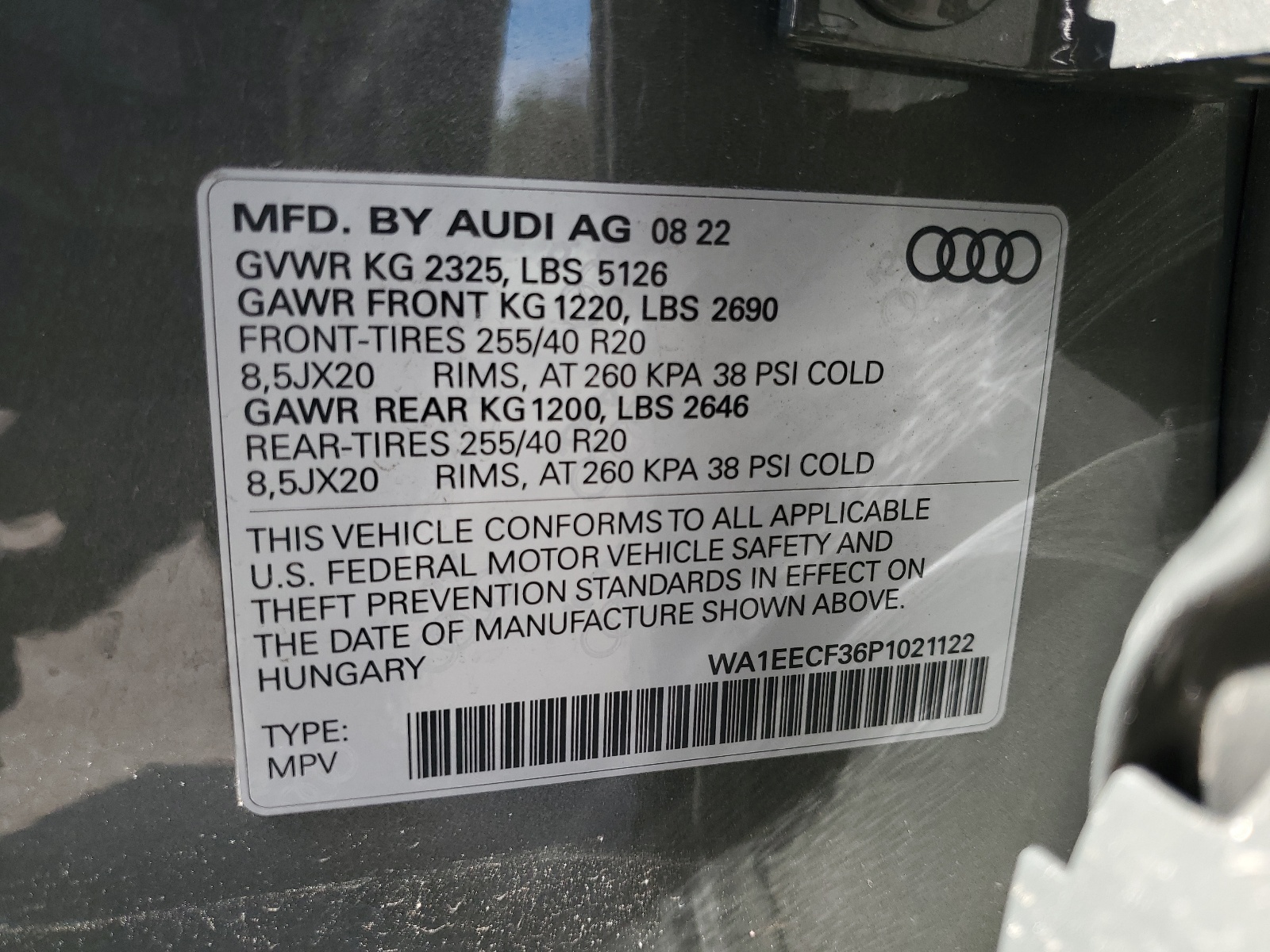 WA1EECF36P1021122 2023 Audi Q3 Premium Plus S Line 45