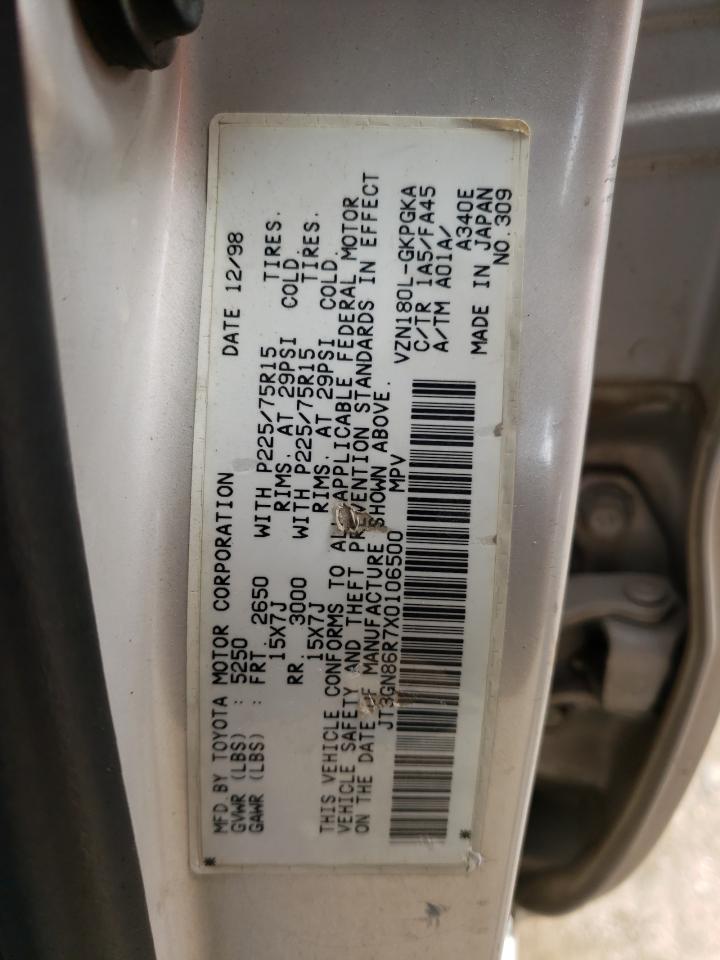 1999 Toyota 4Runner Sr5 VIN: JT3GN86R7X0106500 Lot: 59933984