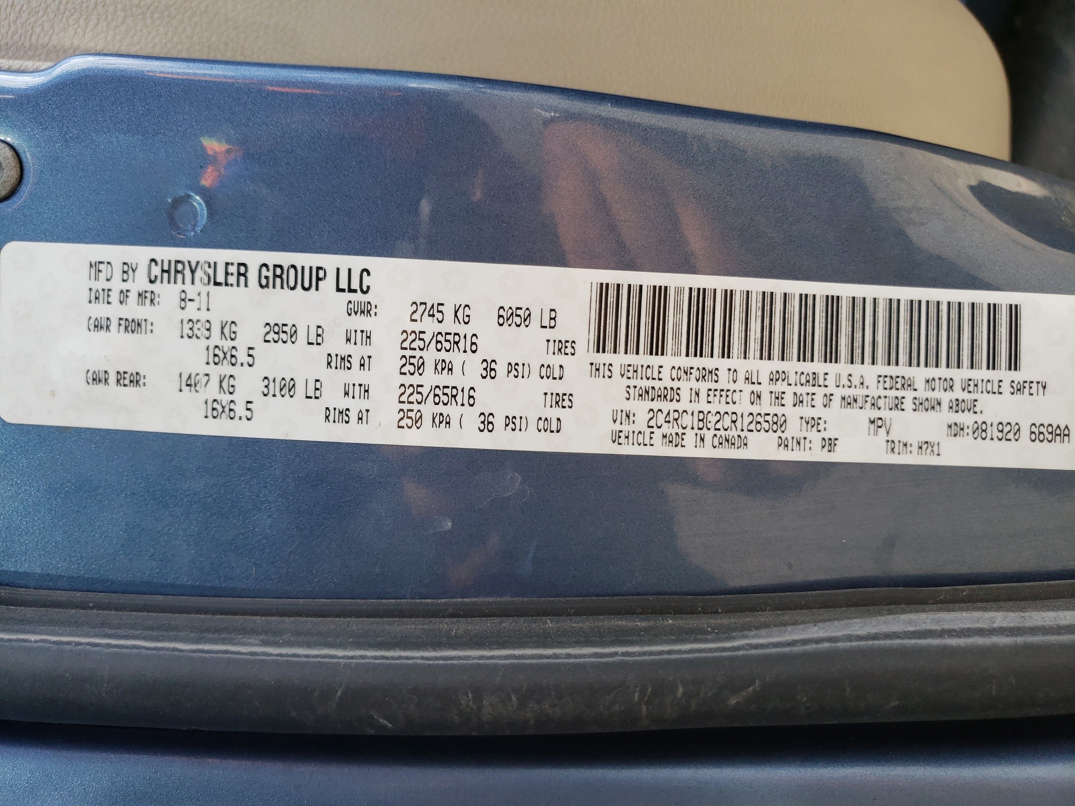 2C4RC1BG2CR126580 2012 Chrysler Town & Country Touring