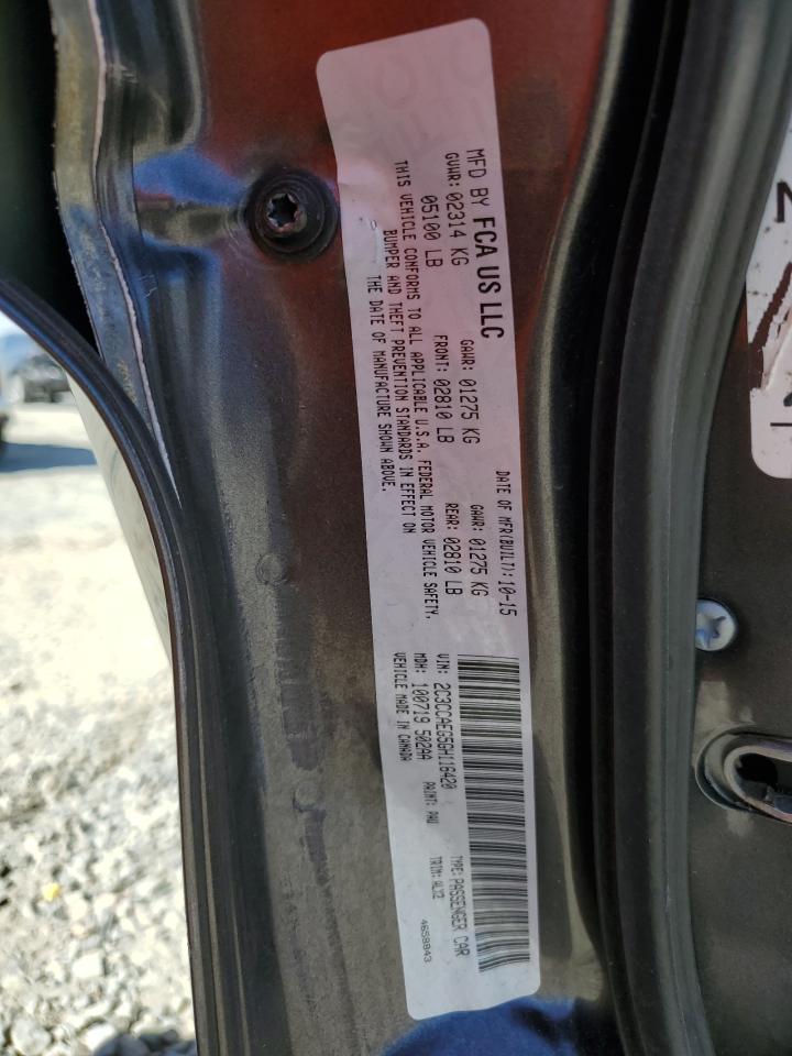 2016 Chrysler 300C VIN: 2C3CCAEG5GH116420 Lot: 60911164