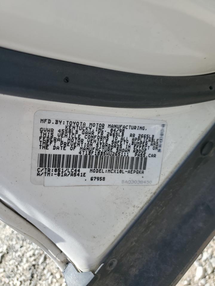 4T1BF18B5WU265111 1998 Toyota Avalon Xl