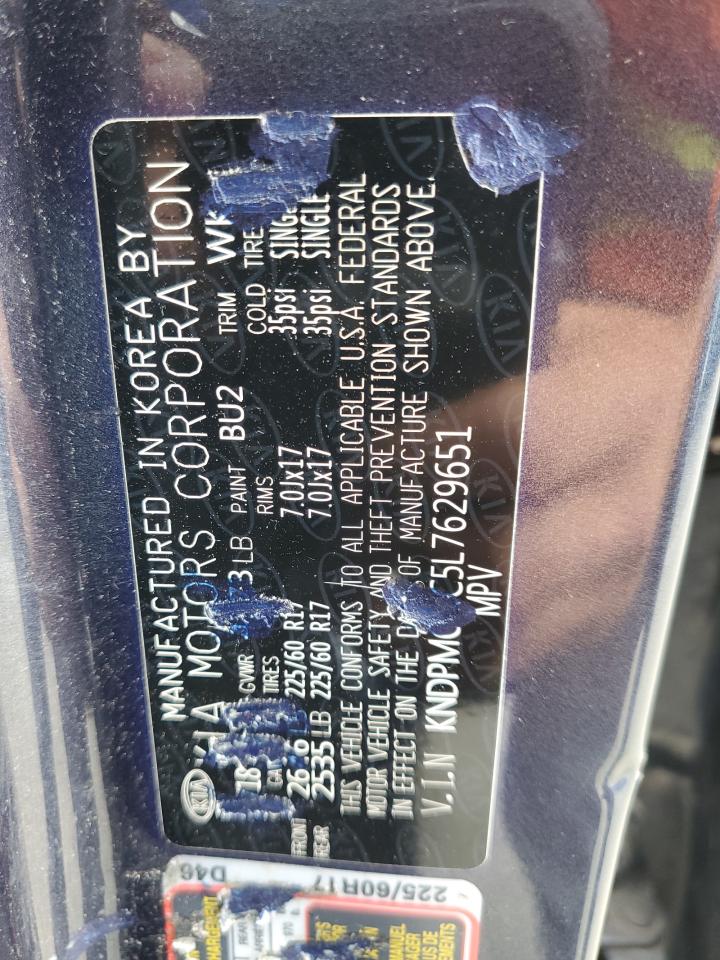 2020 Kia Sportage Lx VIN: KNDPMCAC5L7629651 Lot: 57923834