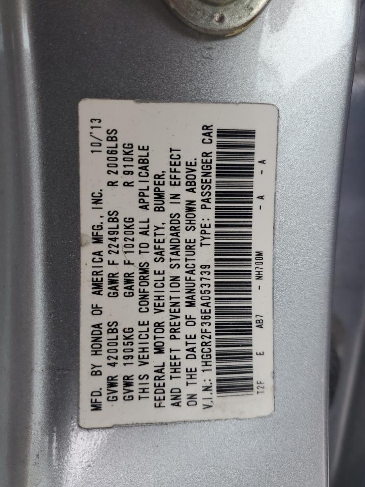 1HGCR2F36EA053739 2014 Honda Accord Lx