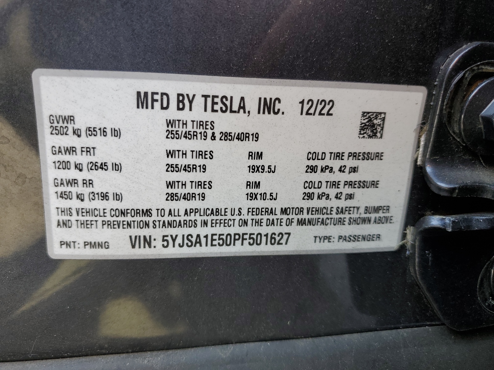 5YJSA1E50PF501627 2023 Tesla Model S