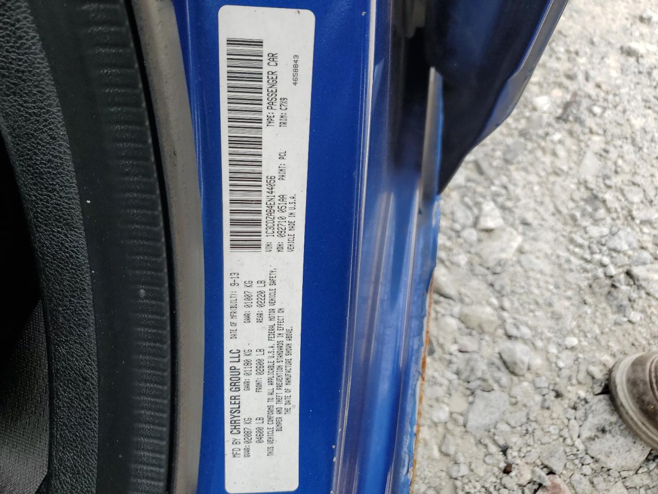 2014 Dodge Avenger Se VIN: 1C3CDZAB4EN144056 Lot: 58201264