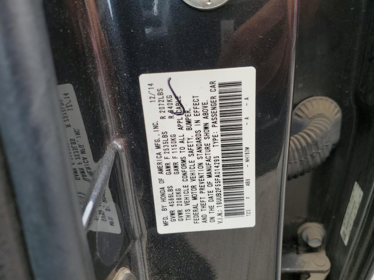 19UUB2F55FA014295 2015 Acura Tlx Tech