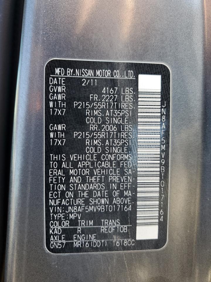 2011 Nissan Juke S VIN: JN8AF5MV9BT017164 Lot: 59800384