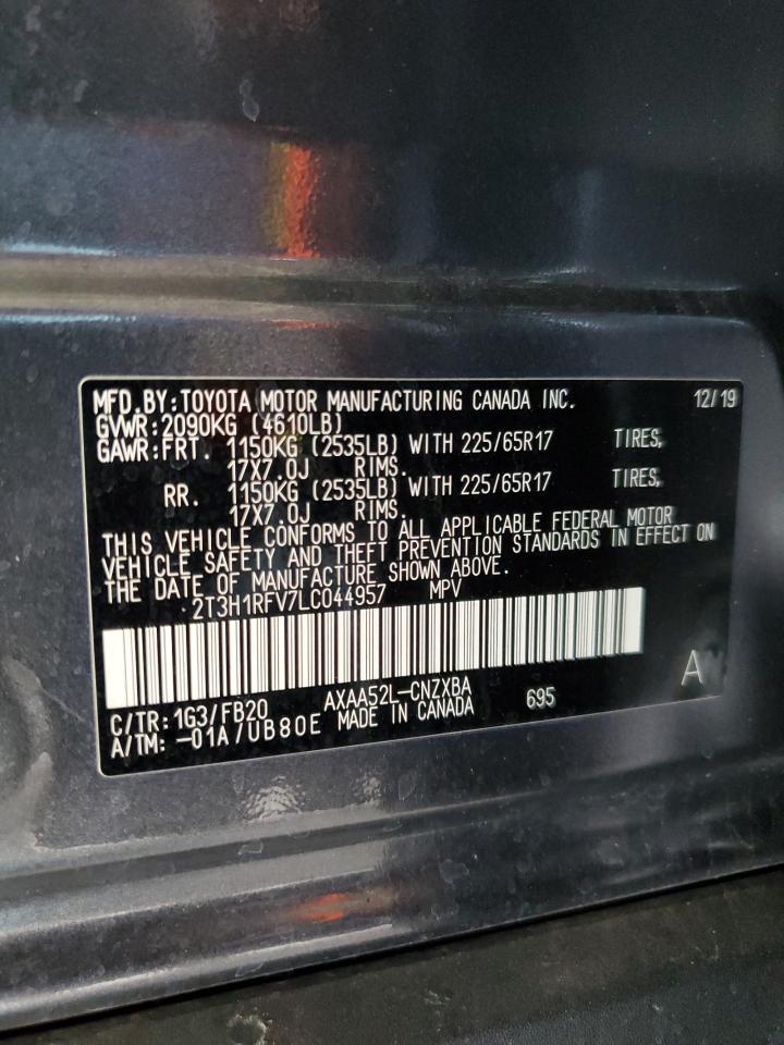 2020 Toyota Rav4 Le VIN: 2T3H1RFV7LC044957 Lot: 60754544