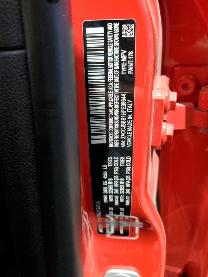 2017 Jeep Renegade Latitude VIN: ZACCJBBB1HPE88644 Lot: 57858704