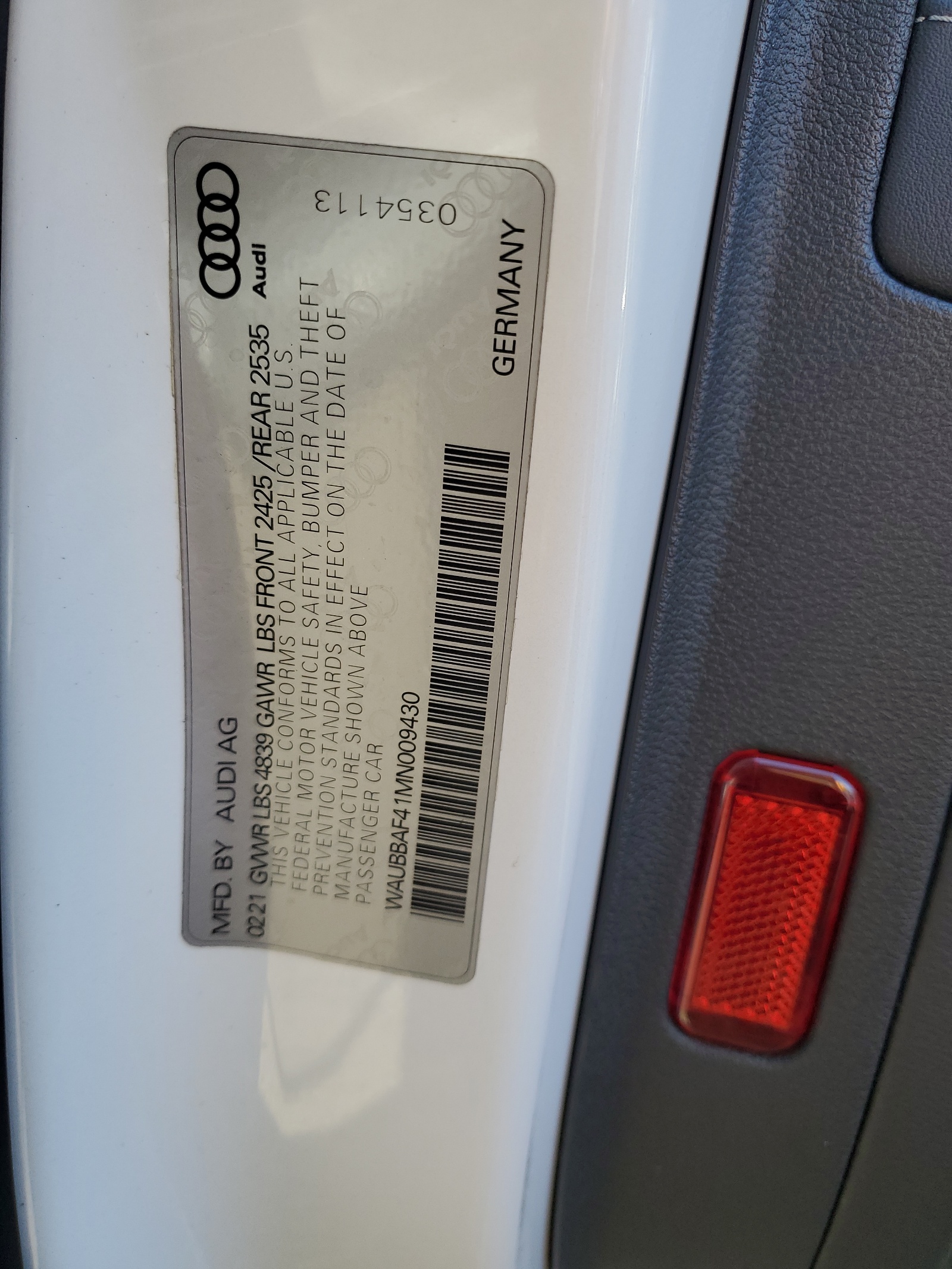 WAUBBAF41MN009430 2021 Audi A4 Premium Plus 40