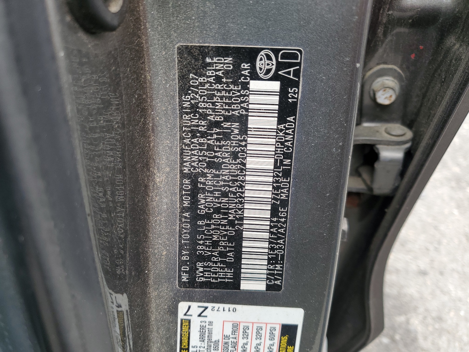 2T1KR32E28C720345 2008 Toyota Corolla Matrix Xr