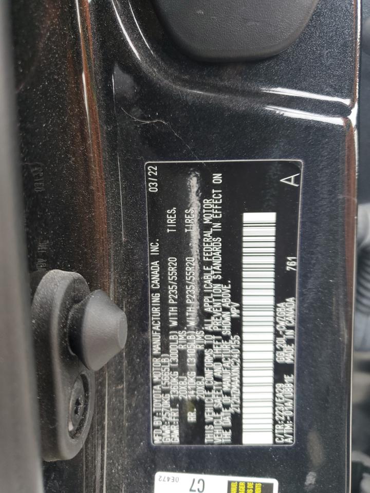 2022 Lexus Rx 350 VIN: 2T2HZMAAXNC240155 Lot: 57674884