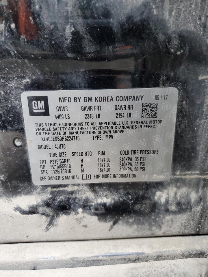 2017 Buick Encore Preferred VIN: KL4CJESB9HB224710 Lot: 59748794