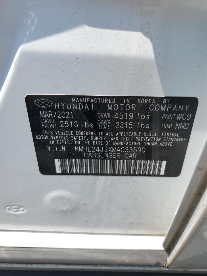 2021 Hyundai Sonata Hybrid VIN: KMHL24JJXMA033590 Lot: 59507244