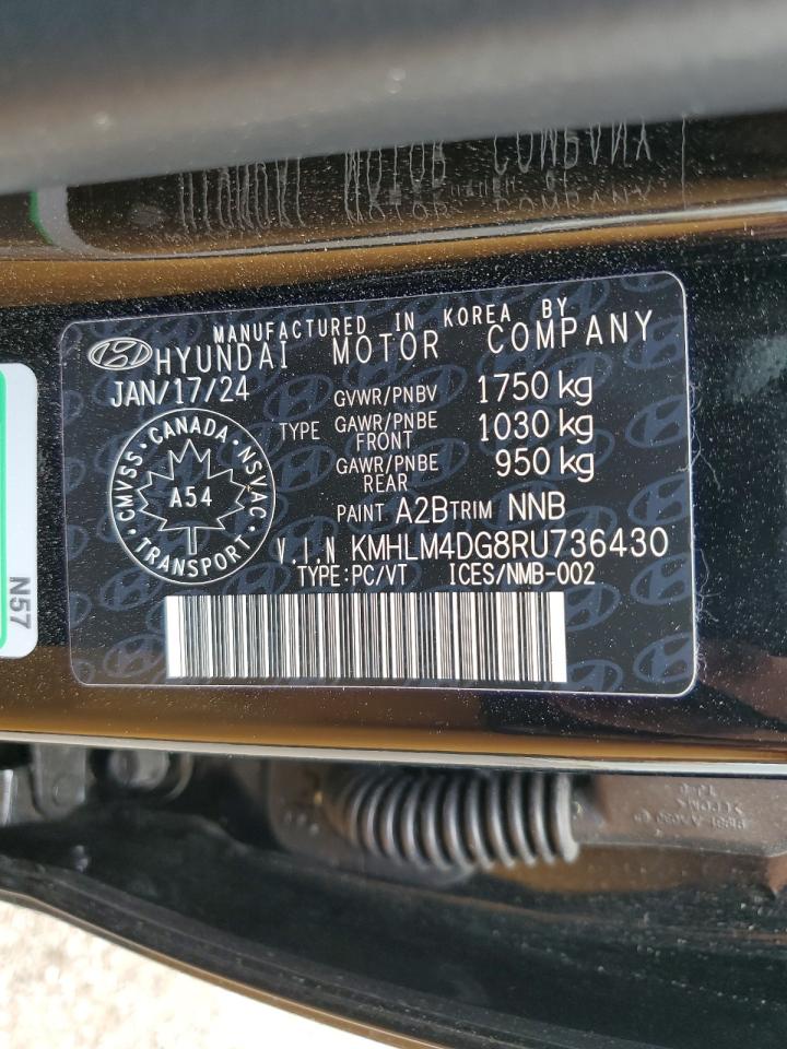 2024 Hyundai Elantra Sel VIN: KMHLM4DG8RU736430 Lot: 58457814