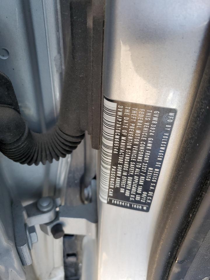 2012 Volkswagen Beetle VIN: 3VWJP7AT8CM665146 Lot: 59778324