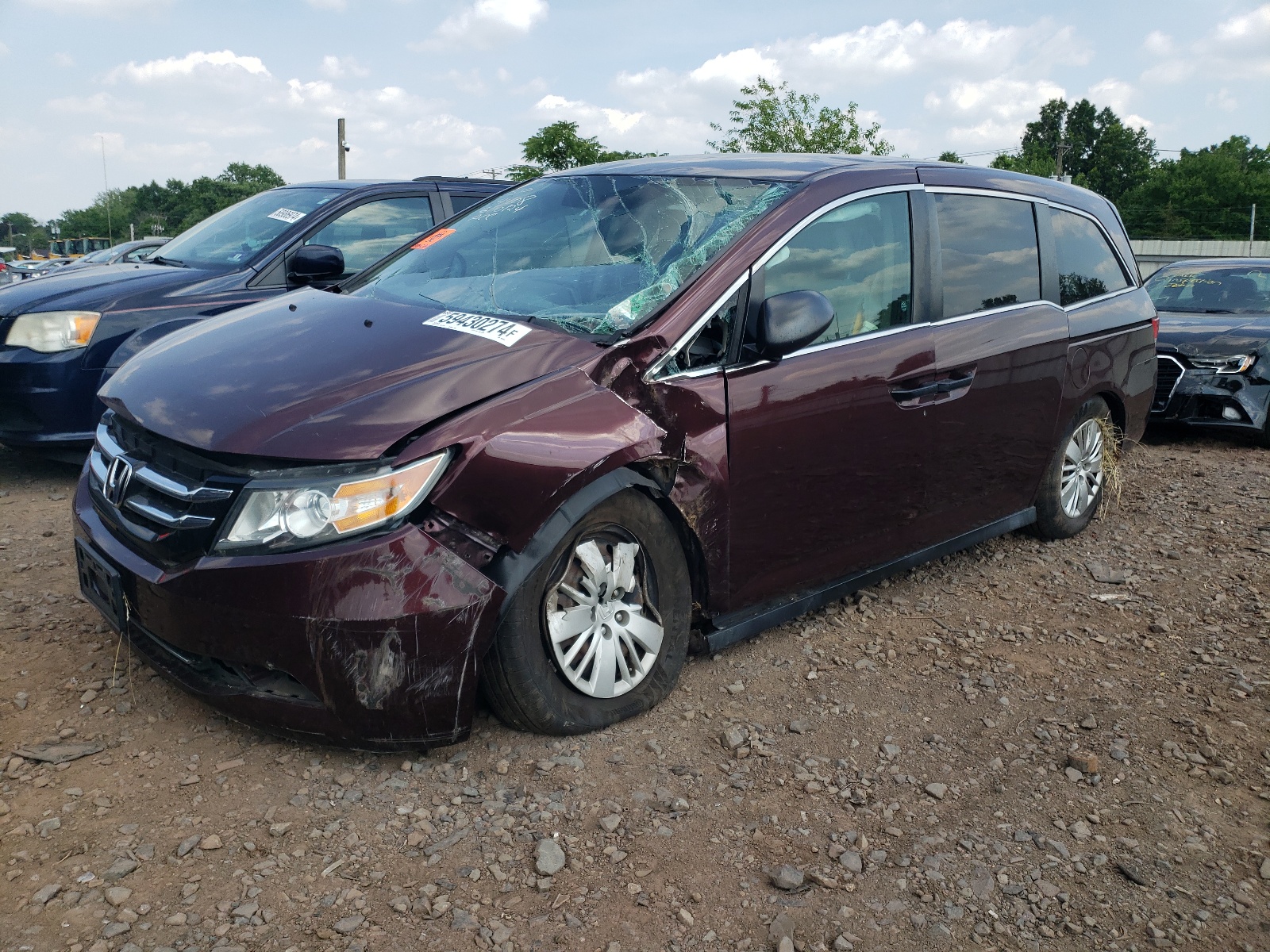 5FNRL5H22EB098085 2014 Honda Odyssey Lx