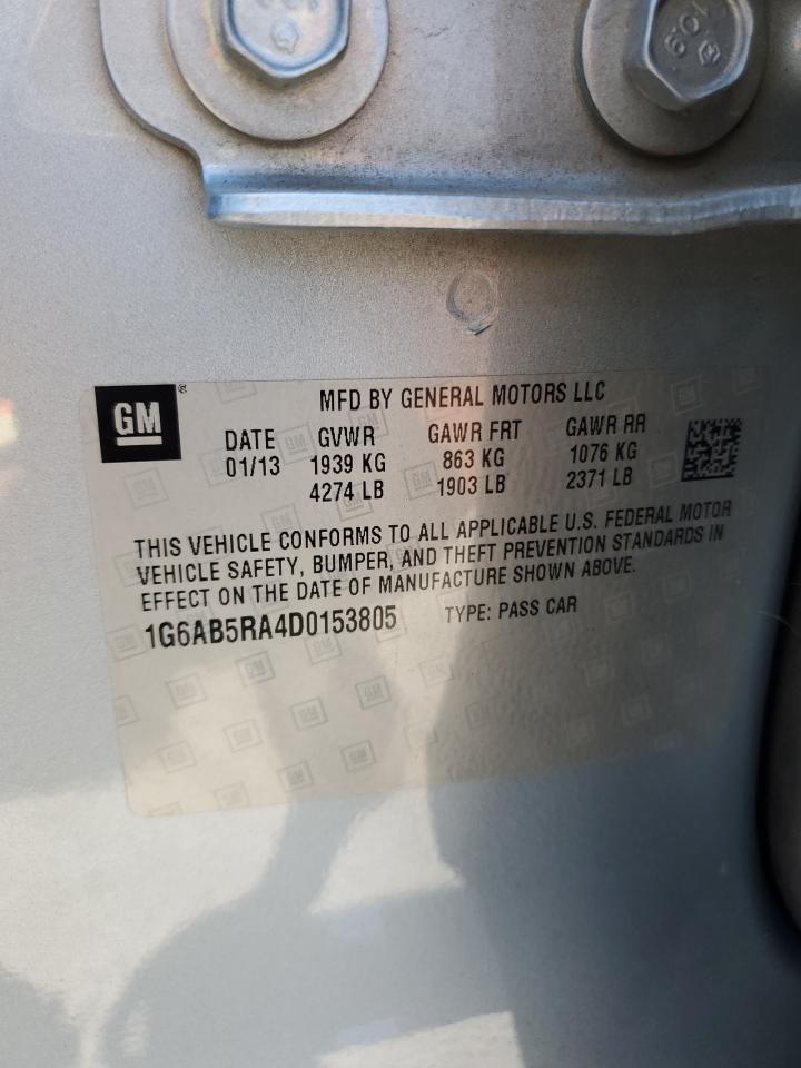 2013 Cadillac Ats Luxury VIN: 1G6AB5RA4D0153805 Lot: 59154934