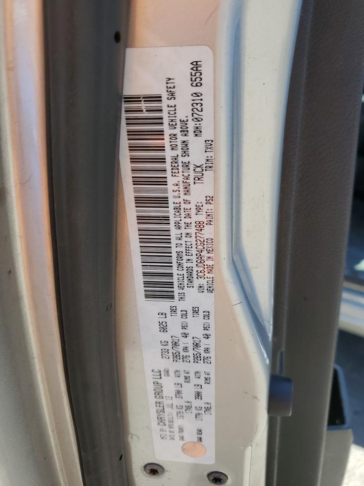 2012 Dodge Ram 1500 St VIN: 3C6JD6AP4CG277488 Lot: 58638324