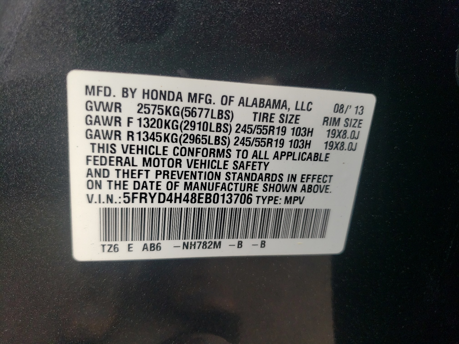 5FRYD4H48EB013706 2014 Acura Mdx Technology